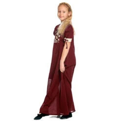 Mittelalter Sommer Kleid Kinder rot beige