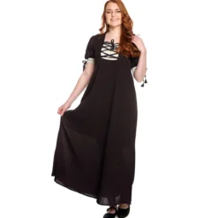 Mittelalter Sommer Kleid Lysa braun-beige