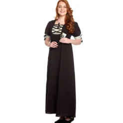 Mittelalter Sommer Kleid Lysa braun-beige