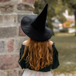 Mittelalter Spitzhut Agata schwarz