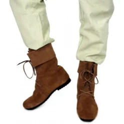 Mittelalter Stiefel Aurin mit Stulpe braun