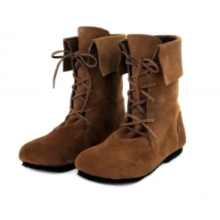 Mittelalter Stiefel Aurin mit Stulpe braun