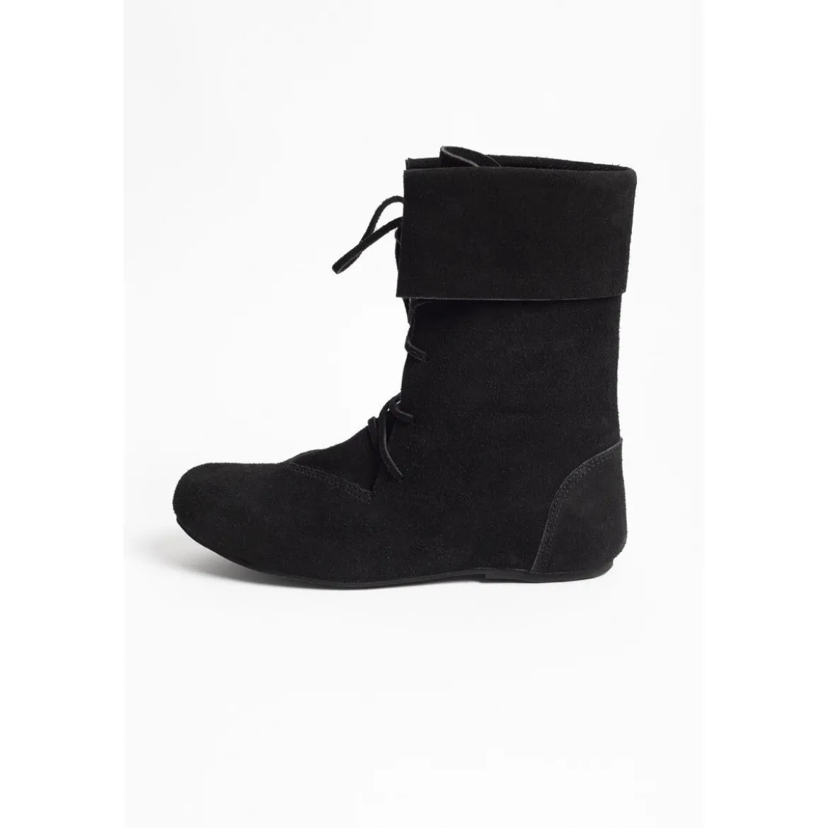 Mittelalter Stiefel Aurin mit Stulpe schwarz