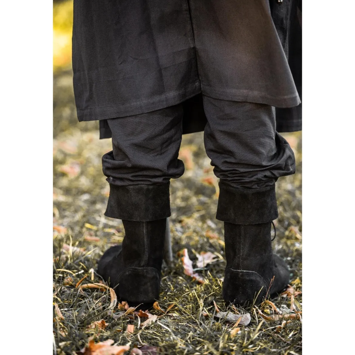 Mittelalter Stiefel Aurin mit Stulpe schwarz
