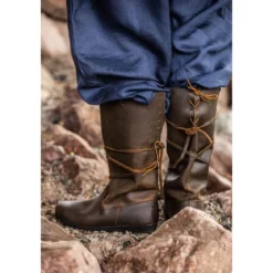 Mittelalter Stiefel Ole aus Nubukleder braun