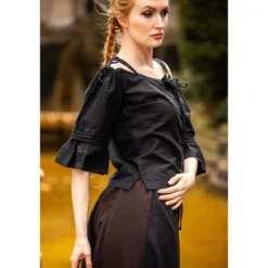Mittelalter Trägerbluse Prina schwarz