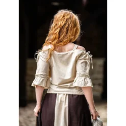 Mittelalter Trägerbluse Prina beige