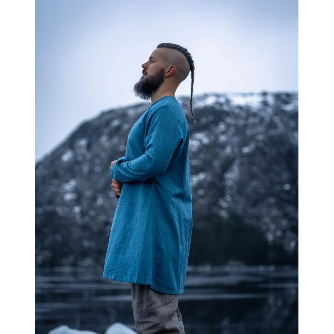Mittelalter Tunika Ragnar blau