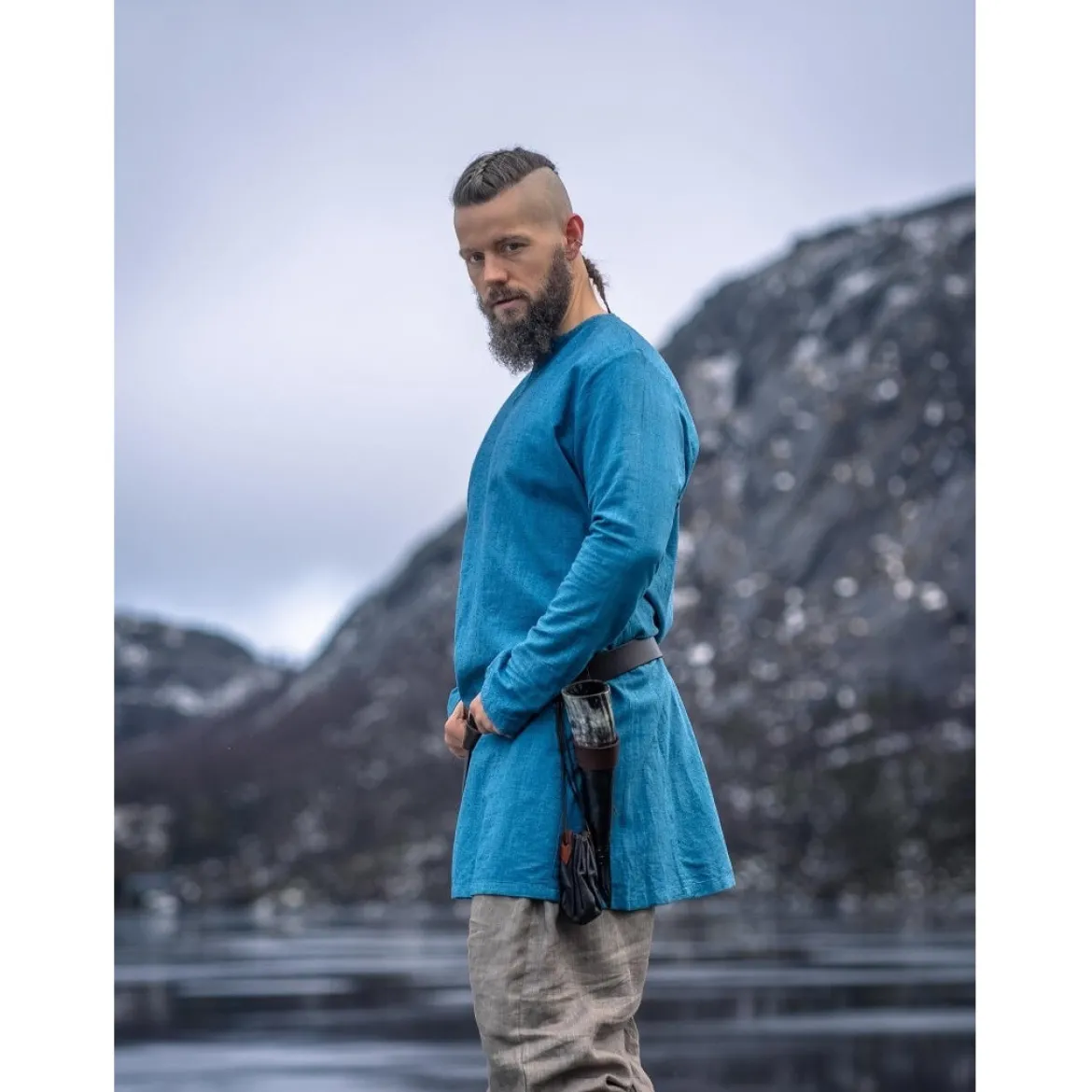 Mittelalter Tunika Ragnar blau