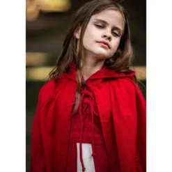 Mittelalter Umhang Cecilia für Kinder rot