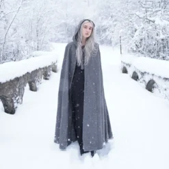Mittelalter Umhang Elinor grau