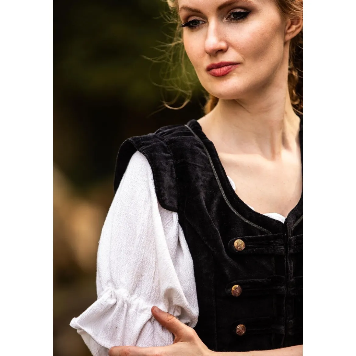 Mittelalter Uniformweste Adaliz schwarz