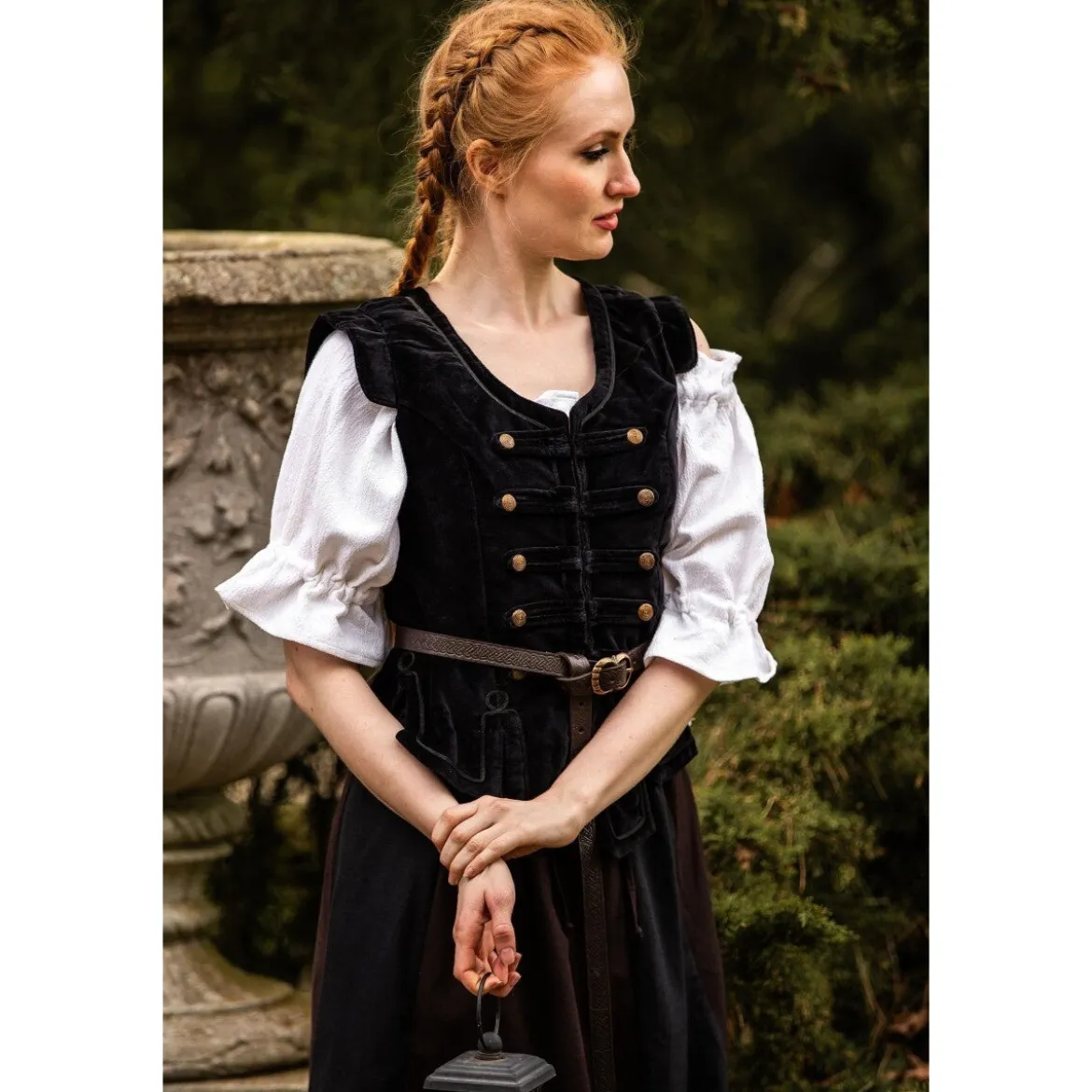 Mittelalter Uniformweste Adaliz schwarz