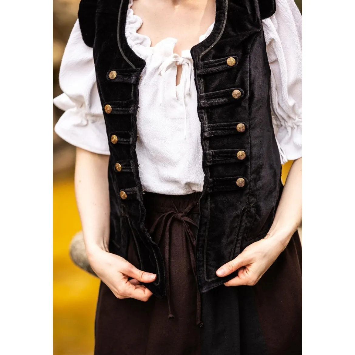 Mittelalter Uniformweste Adaliz schwarz