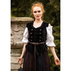 Mittelalter Uniformweste Adaliz schwarz