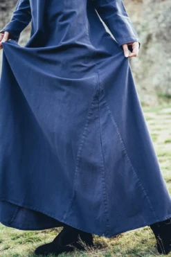 Mittelalter Unterkleid Valdis blau