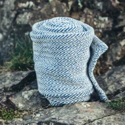 Mittelalter Wadenwickel Sindri blau