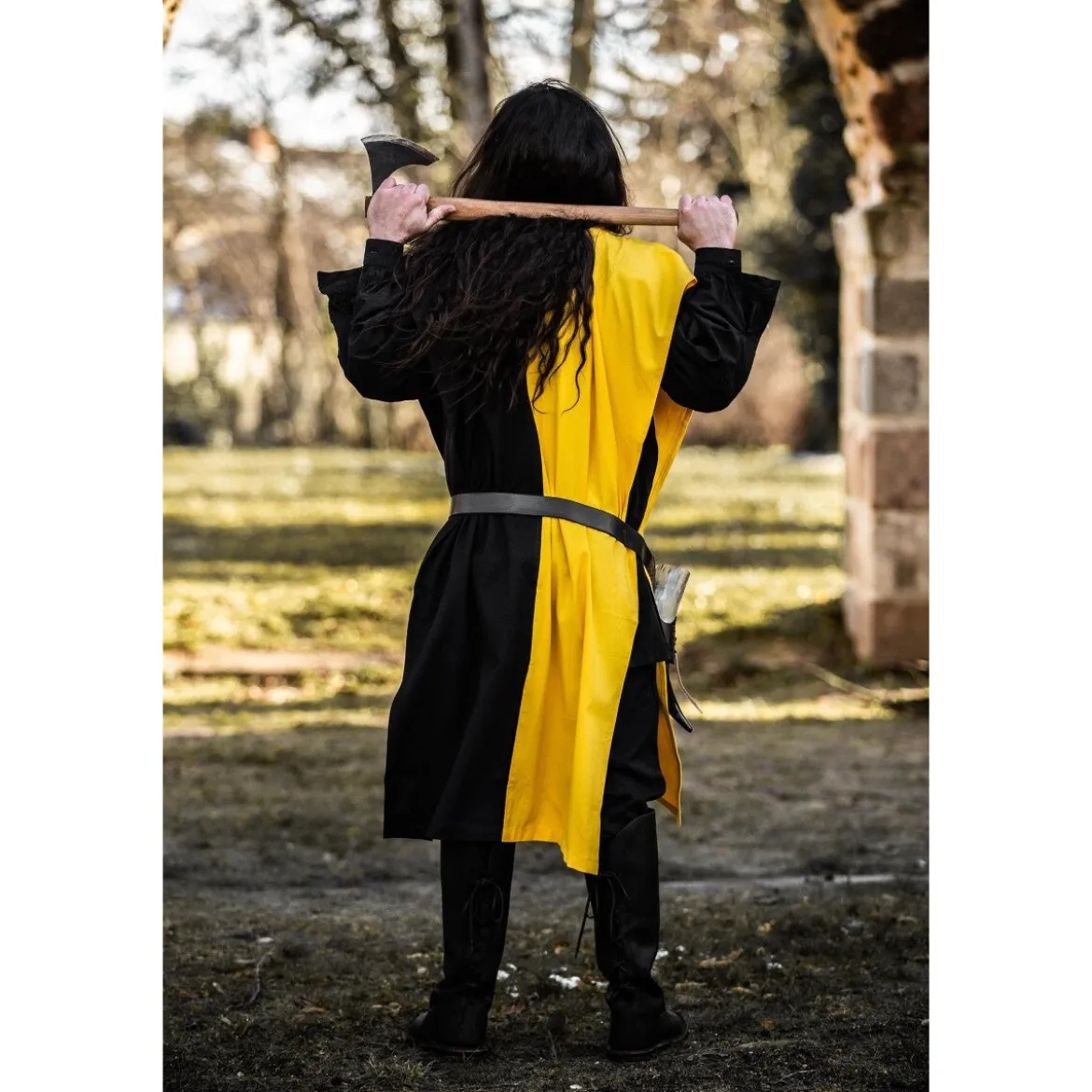 Mittelalter Waffenrock Frederick schwarz-gelb