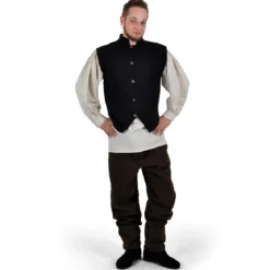 Mittelalter Weste Johann schwarz