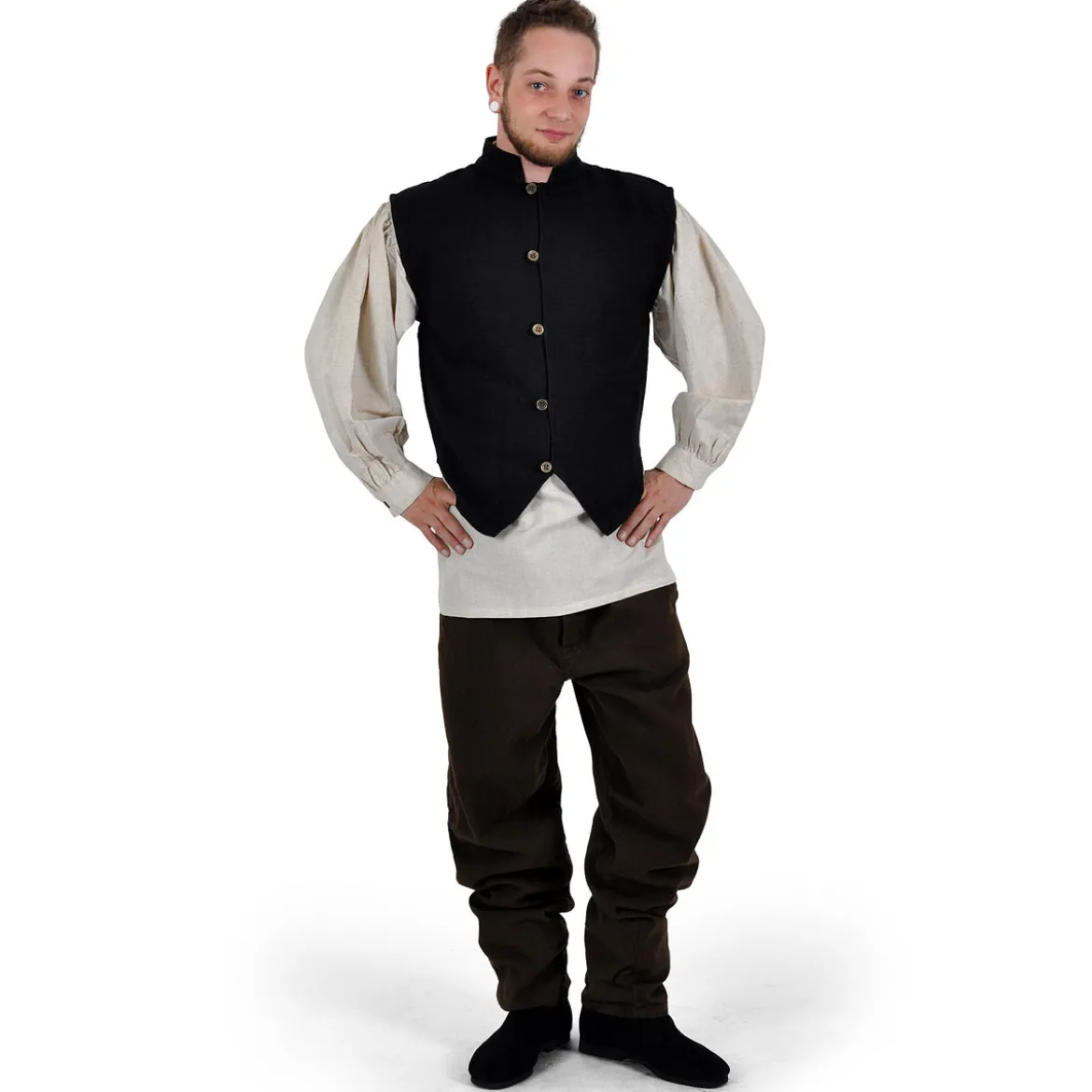 Mittelalter Weste Johann schwarz