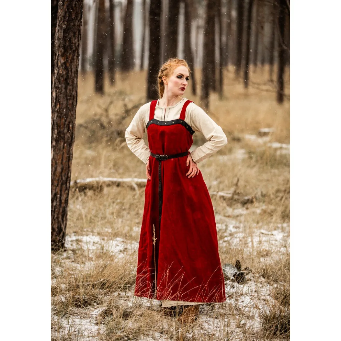 Mittelalter Wikinger Überkleid Alena rot