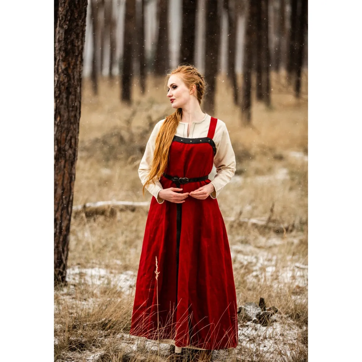 Mittelalter Wikinger Überkleid Alena rot