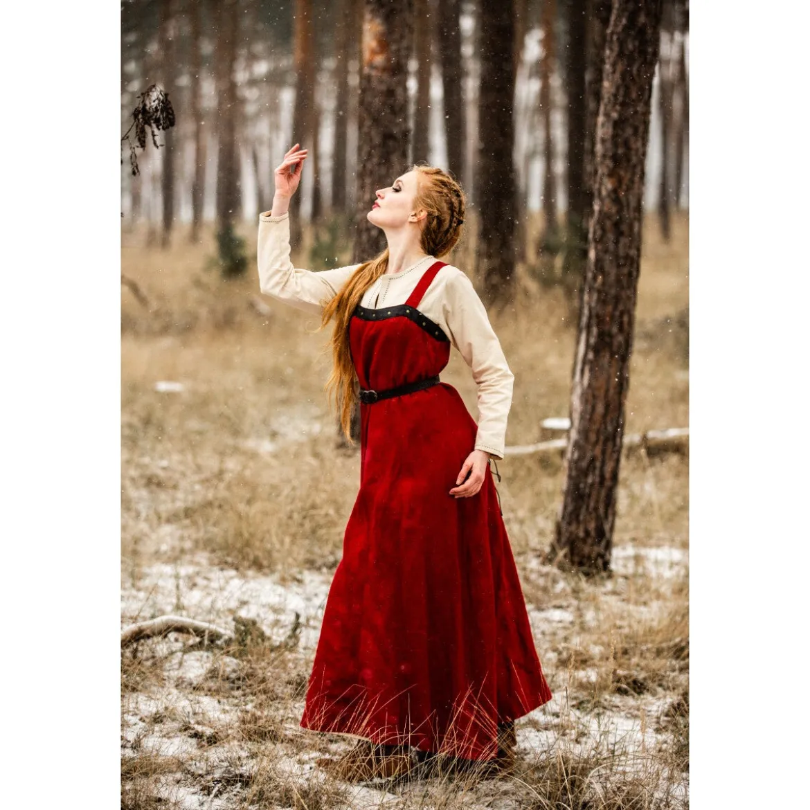 Mittelalter Wikinger Überkleid Alena rot