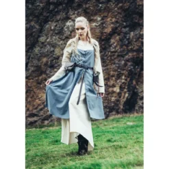 Mittelalter Wikinger Überkleid Inka taubenblau