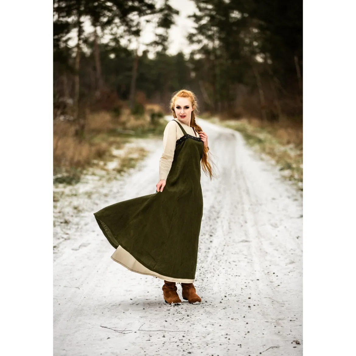 Mittelalter Wikinger Überkleid Alena grün
