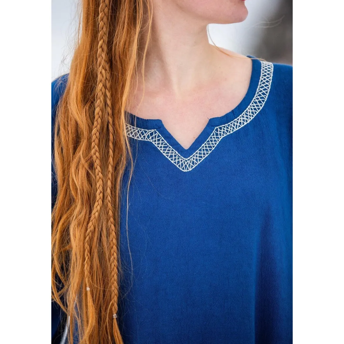 Mittelalter Wikinger Kleid Brigida blau