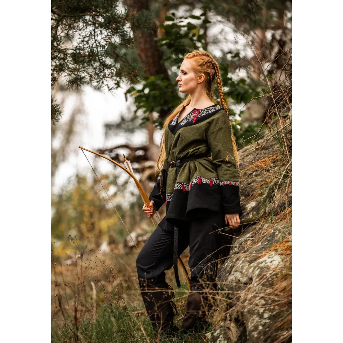 Mittelalter Wikinger Tunika Freydis olive