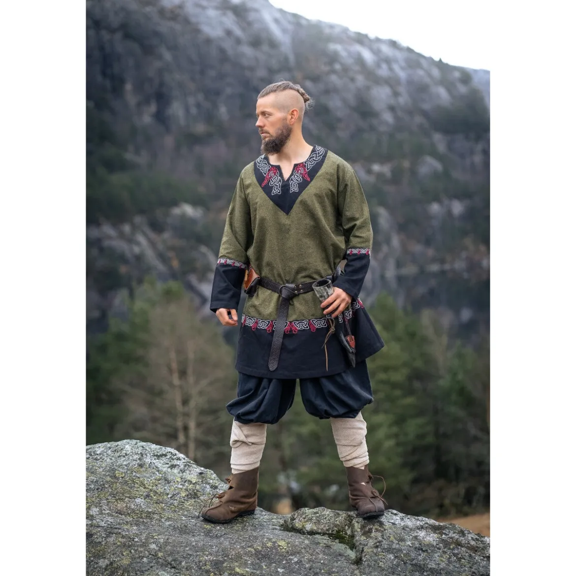 Mittelalter Wikinger Tunika Freydis olive