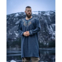 Mittelalter Wikinger Tunika Snorri graublau