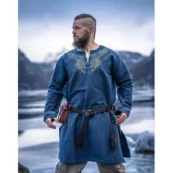 Mittelalter Wikinger Tunika Snorri graublau