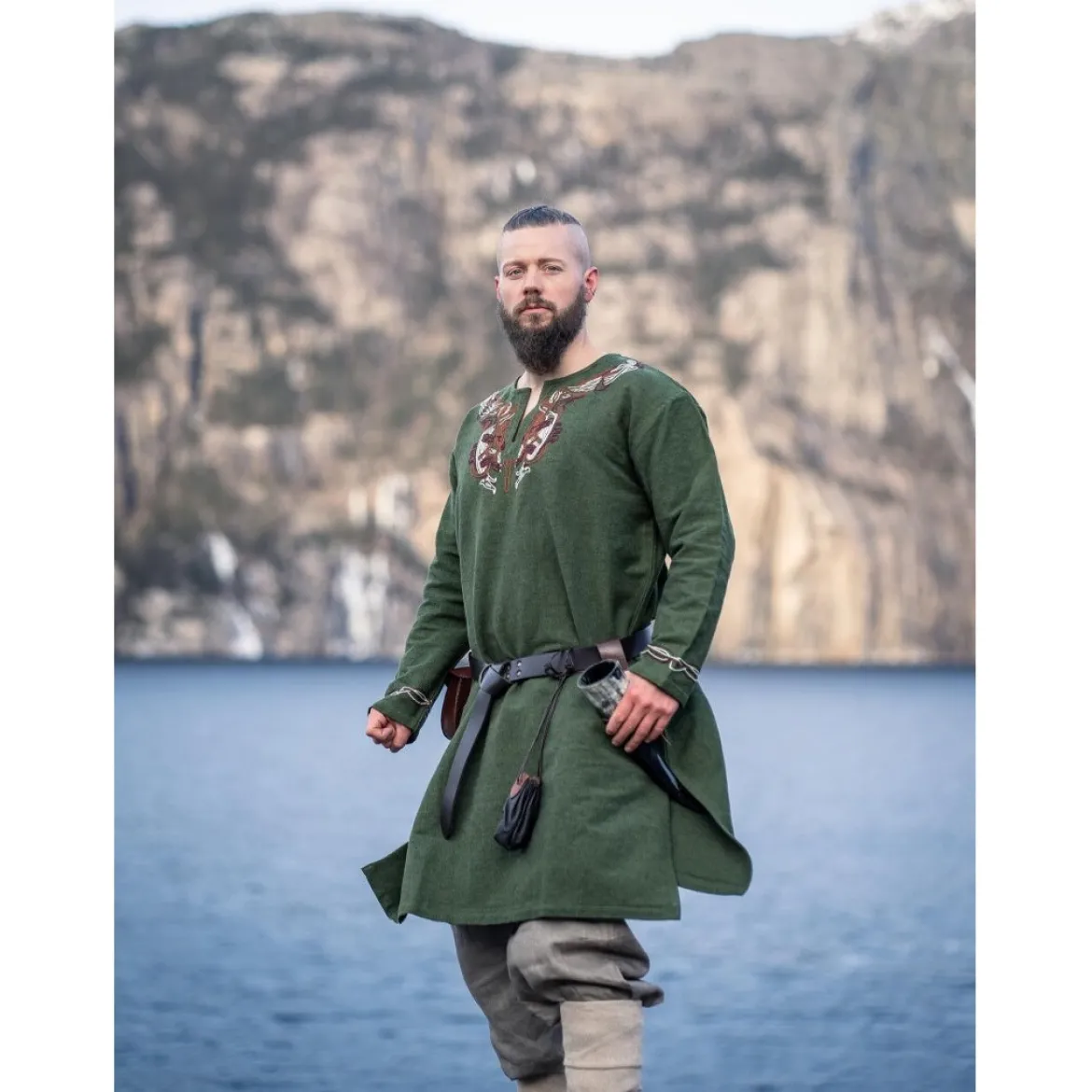 Mittelalter Wikinger Tunika Snorri grün
