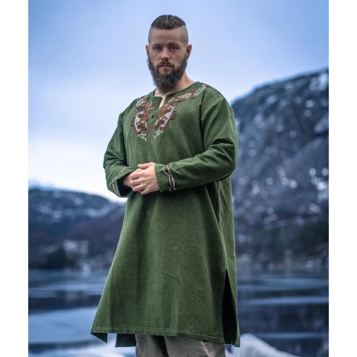 Mittelalter Wikinger Tunika Snorri grün