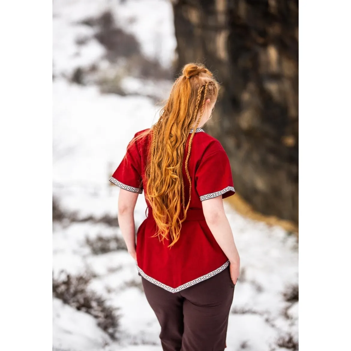 Mittelalter Wikinger Tunika Matilda rot