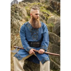 Mittelalter Wikinger Tunika Erik dunkelblau