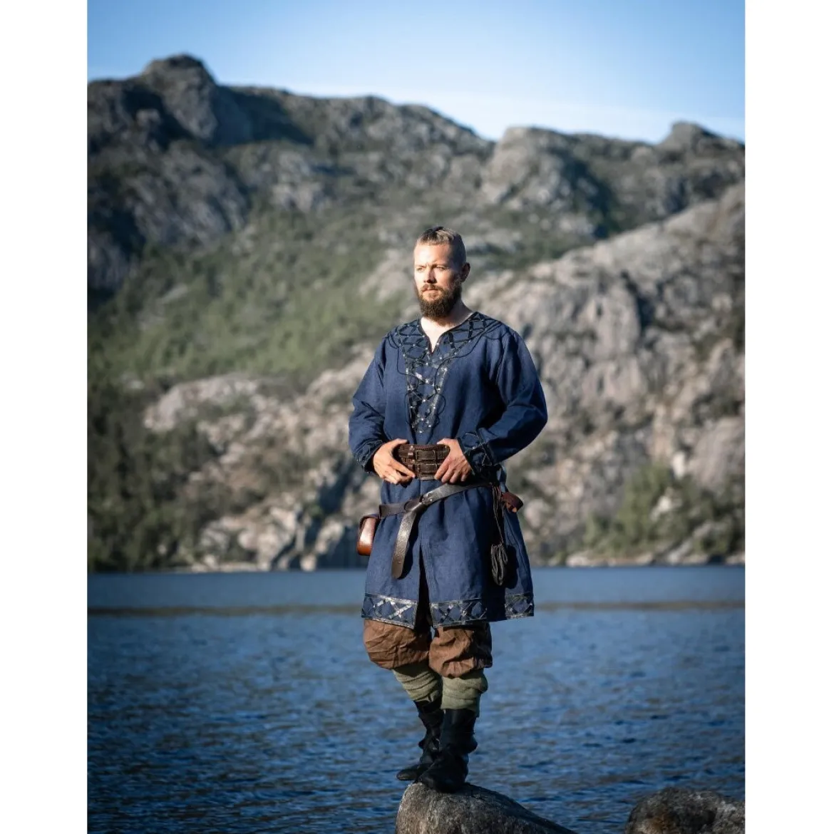 Mittelalter Wikinger Tunika Erik dunkelblau
