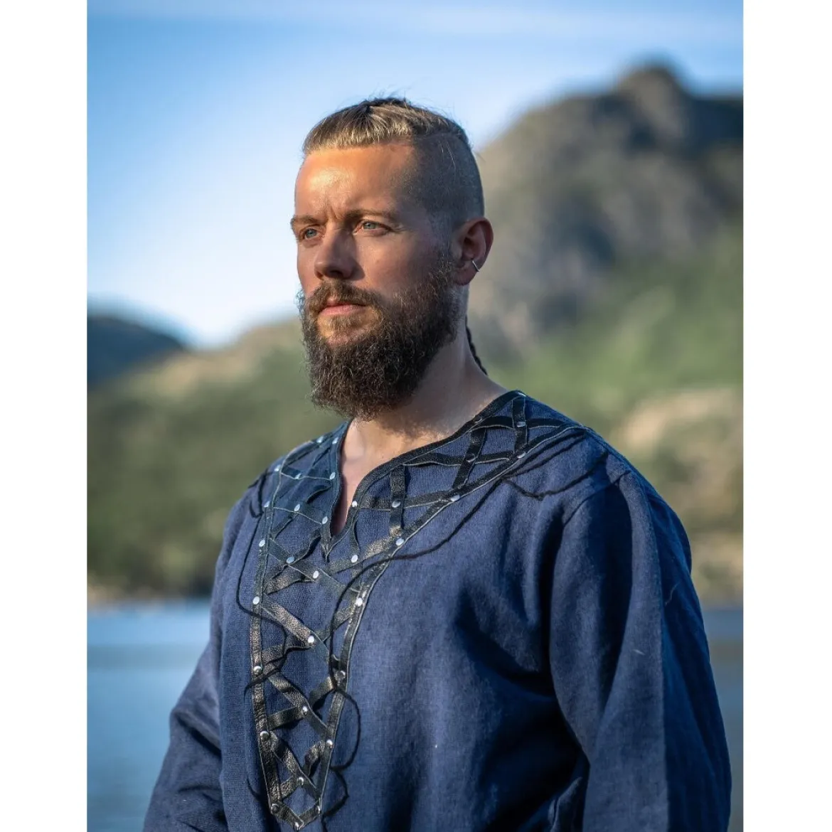Mittelalter Wikinger Tunika Erik dunkelblau
