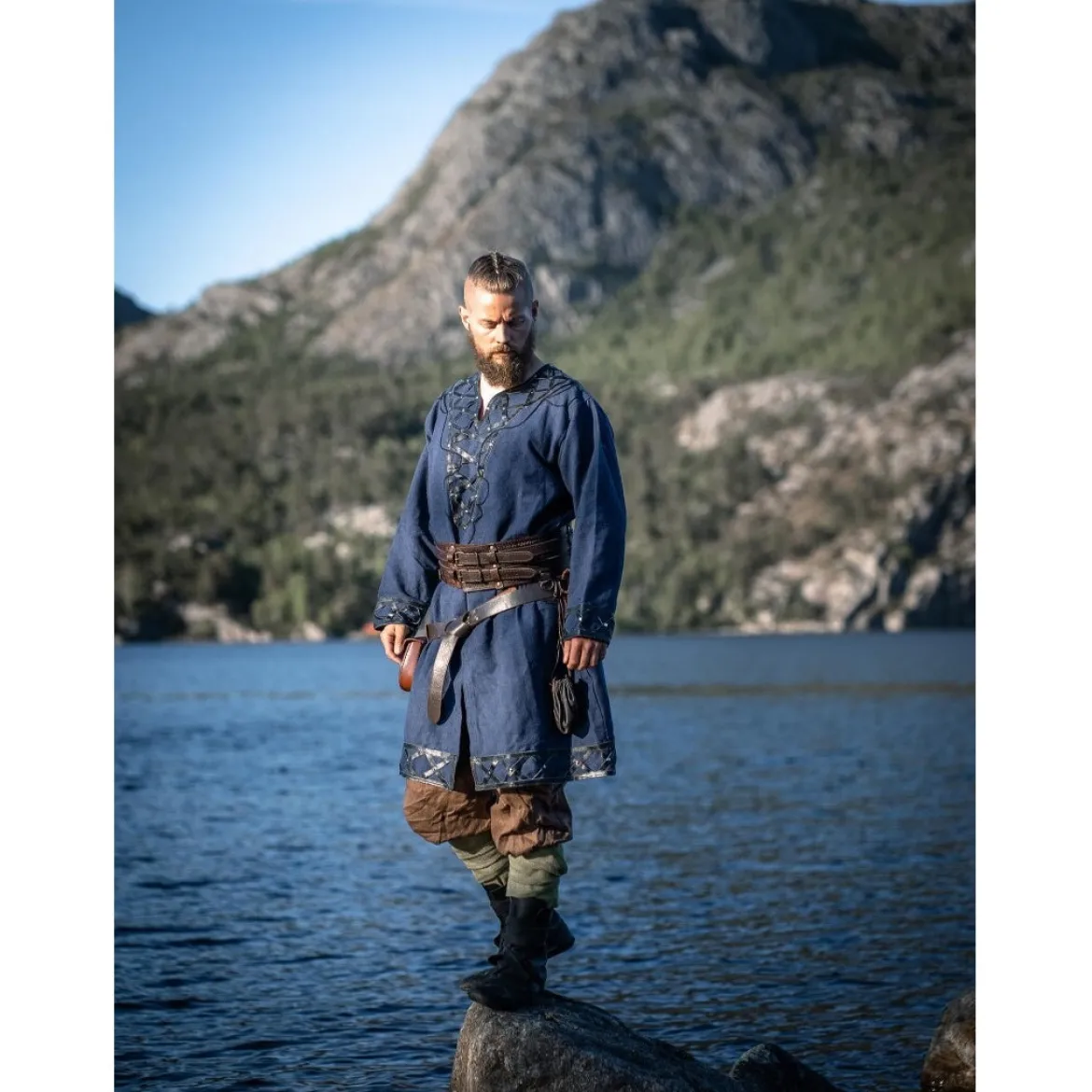 Mittelalter Wikinger Tunika Erik dunkelblau