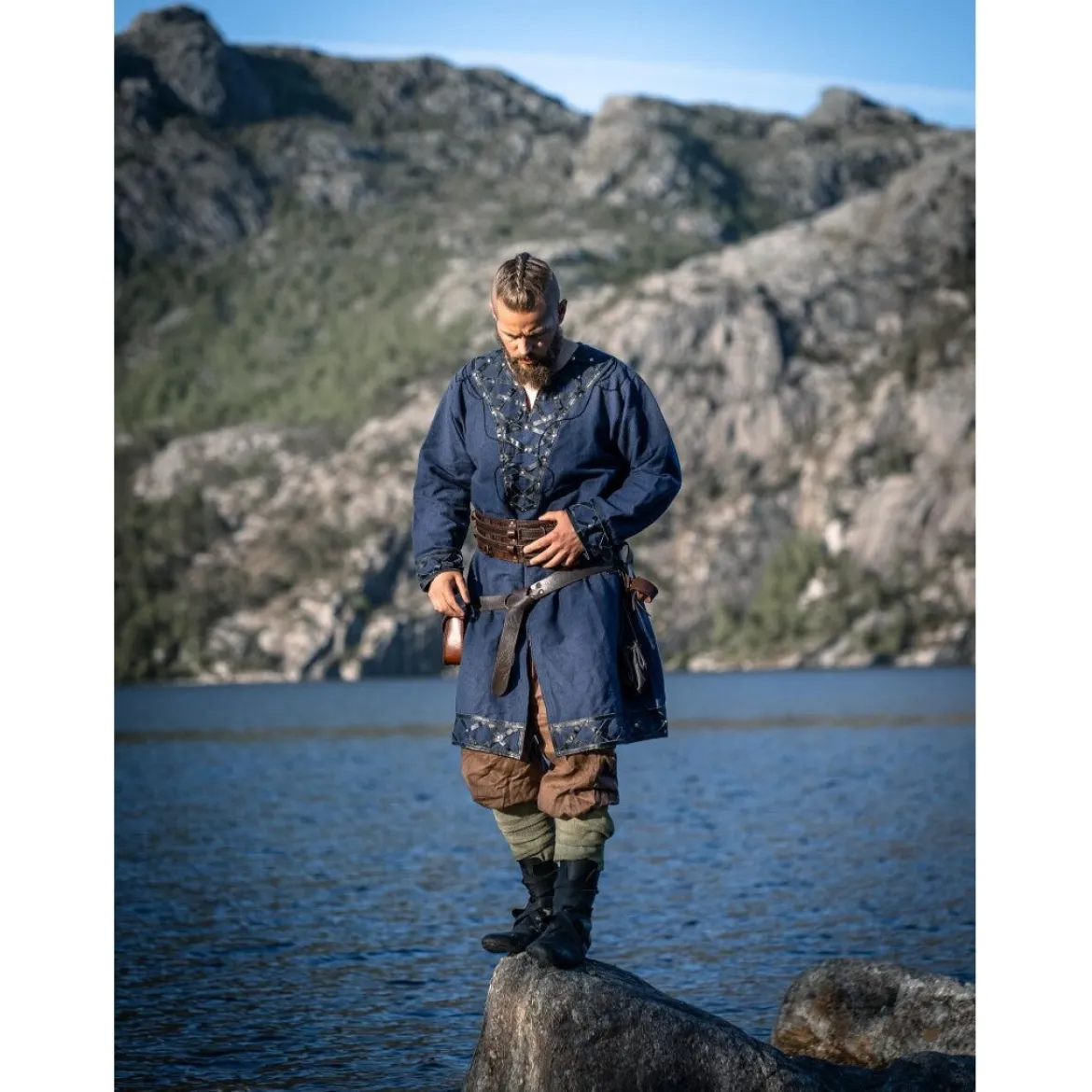 Mittelalter Wikinger Tunika Erik dunkelblau