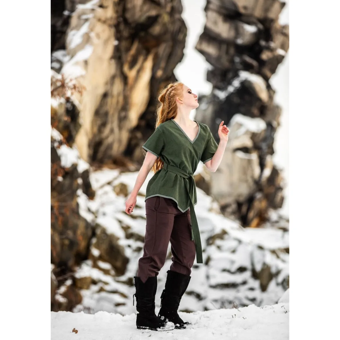 Mittelalter Wikinger Tunika Matilda grün