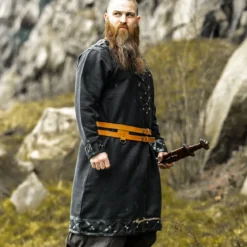 Mittelalter Wikinger Tunika schwarz