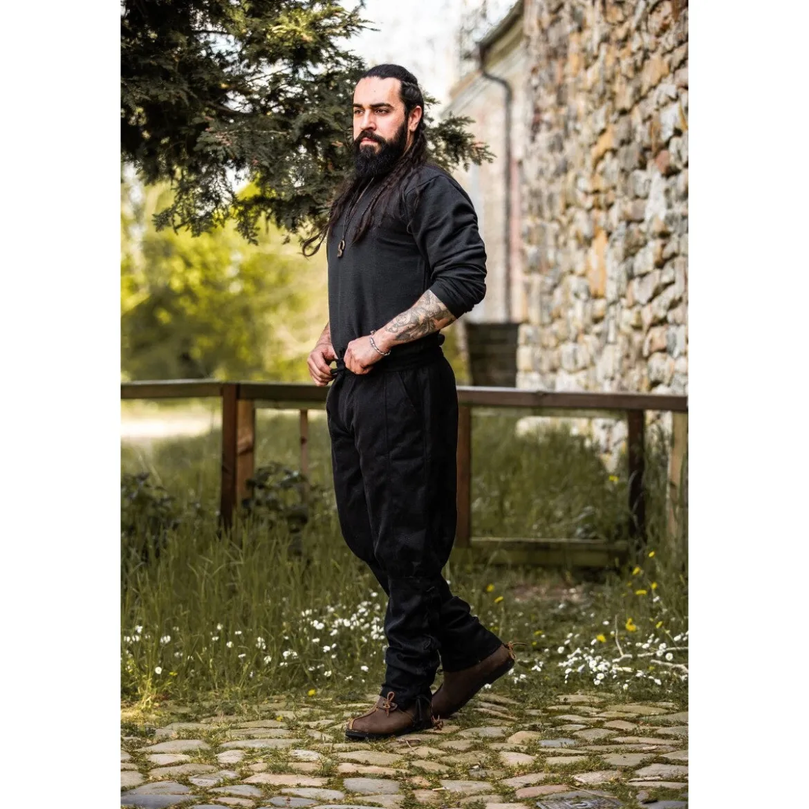 Mittelalter Wollhose Jorgen schwarz