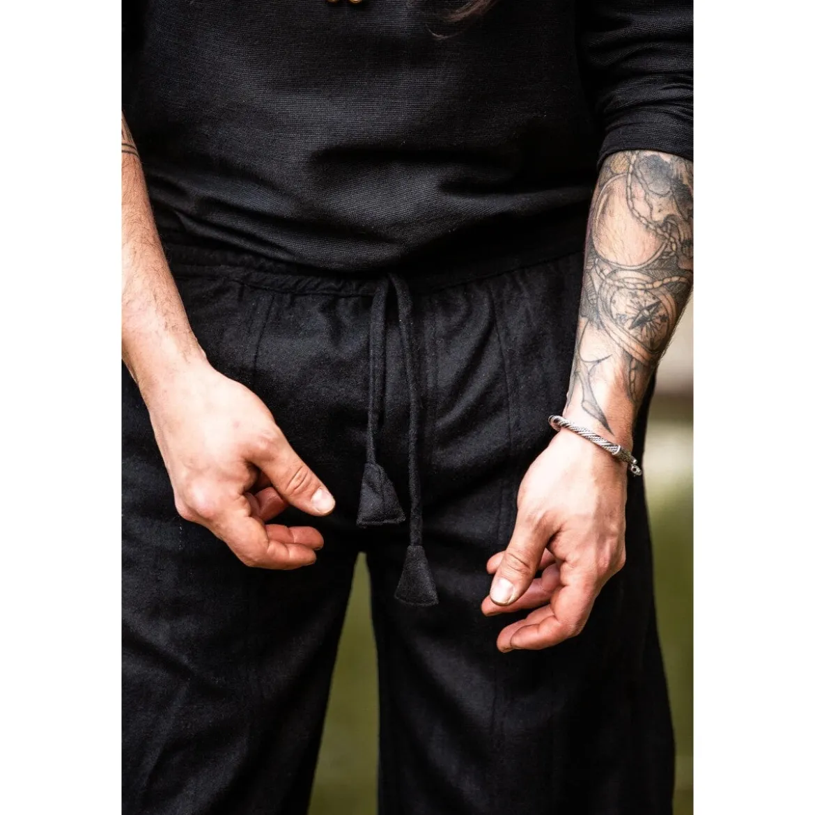 Mittelalter Wollhose Jorgen schwarz
