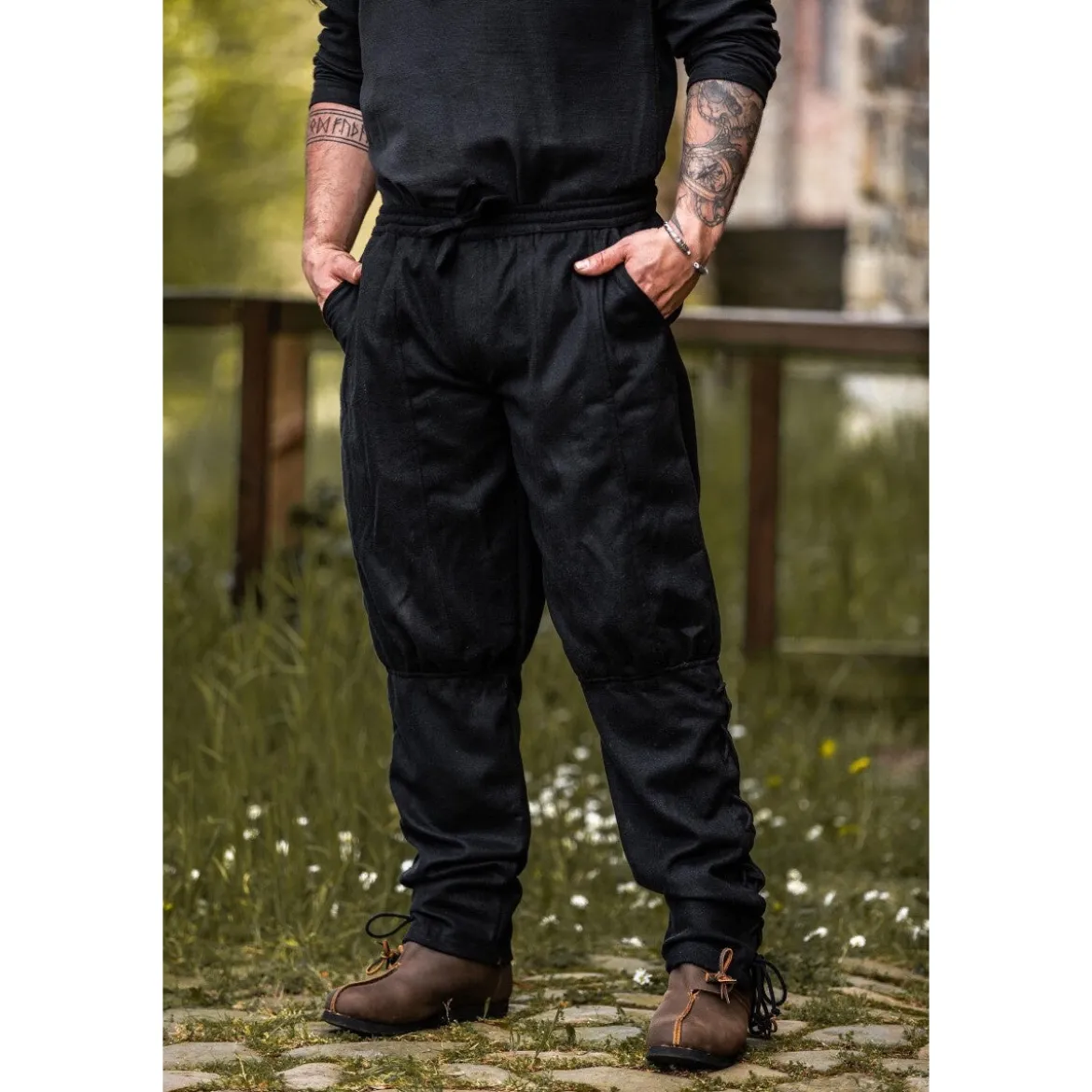 Mittelalter Wollhose Jorgen schwarz