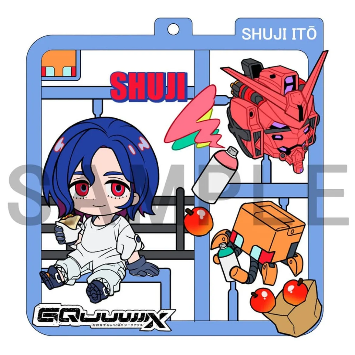 Mobile Suit Gundam GQuuuuuuX Plat Collection Anhänger Sortiment (4)