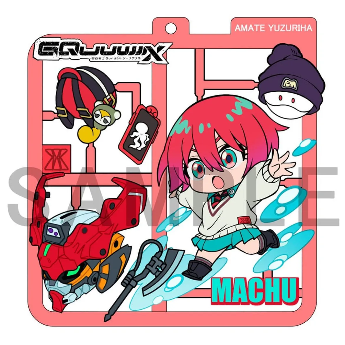 Mobile Suit Gundam GQuuuuuuX Plat Collection Anhänger Sortiment (4)