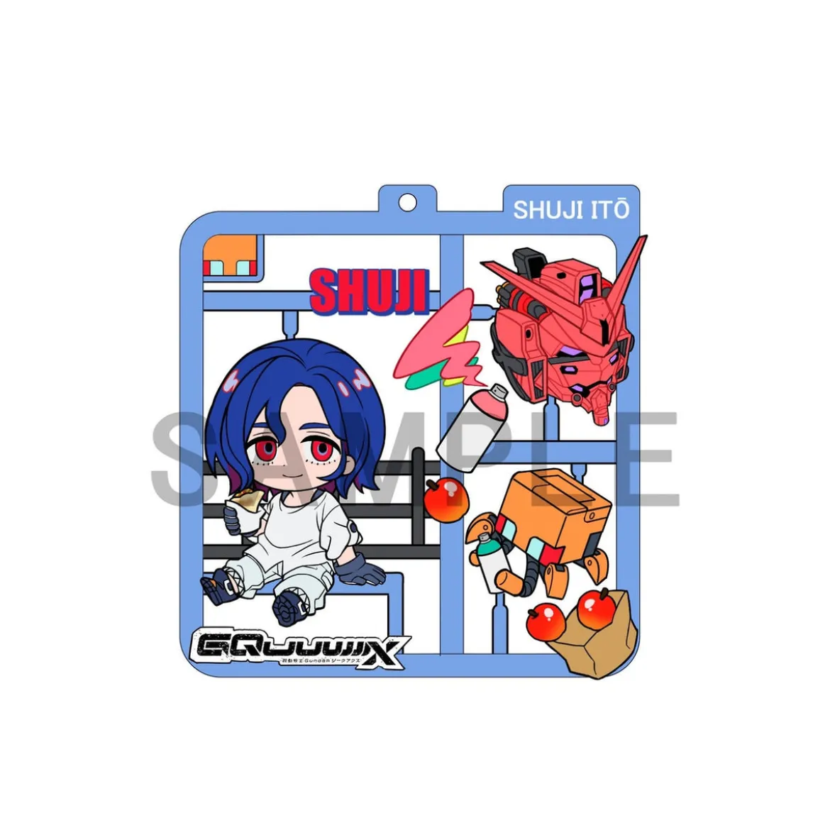 Mobile Suit Gundam GQuuuuuuX Plat Collection Anhänger Sortiment (4)